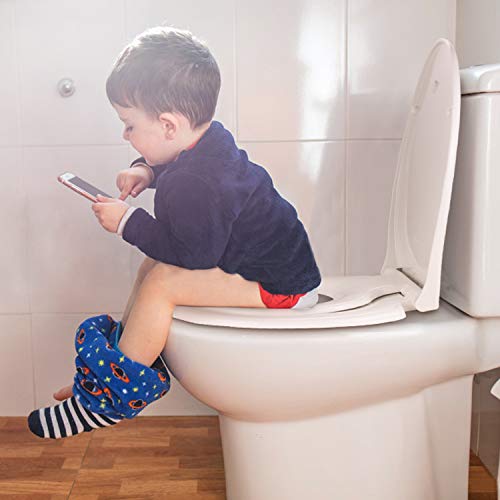 Tapa de WC, TACKLIFE DBTS02BJ Tapa de inodoro con cierre suave y lenta para niños, Tapa de inodoro con sencillo montaje para familia, Tapa de Indorno Familiar Desmontable de Plástico Duro