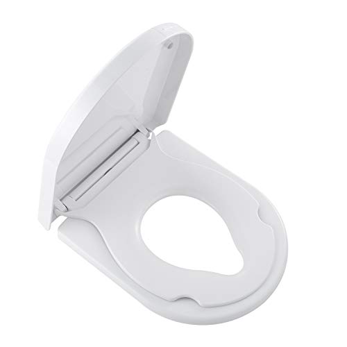 Tapa WC Familiar Dalmo, Tapa Inodoro Forma D con Cierre Suave y Lenta para Niños, Asiento Inodoro con Sencillo Montaje para Familia, Tapa de WC Familiar Fácil Desmontable de Plástico Duro, TBTS03Y