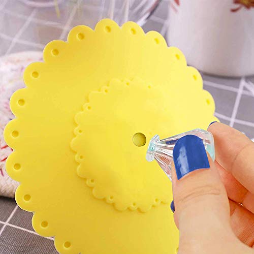 Tapas de Silicona para Tazas, KANOSON Silicona De Grado Alimentario Tapas para Tazas de Te con Diseño de Diamantes, Tapa Taza Silicona Reutilizables Cubierta de Taza de Antipolvo para Cafe, Vaso