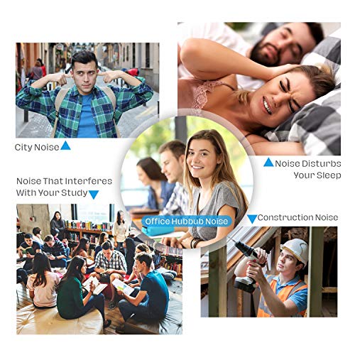 Tapones para los oídos para dormir 2 pares - SNR 32dB Tapones para los oídos con reducción de ruido, tapones reutilizables de silicona suave para dormir, roncar, viajar, estudiar, trabajar