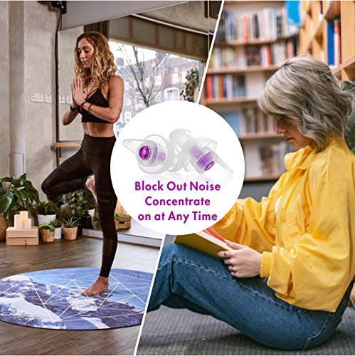 Tapones para los oídos para dormir, Eargrace 31dB 2 pares de tapones reutilizables de silicona reutilizables hechos de silicona, ultra suave, para orejas pequeñas, protección para dormir, roncar y oir