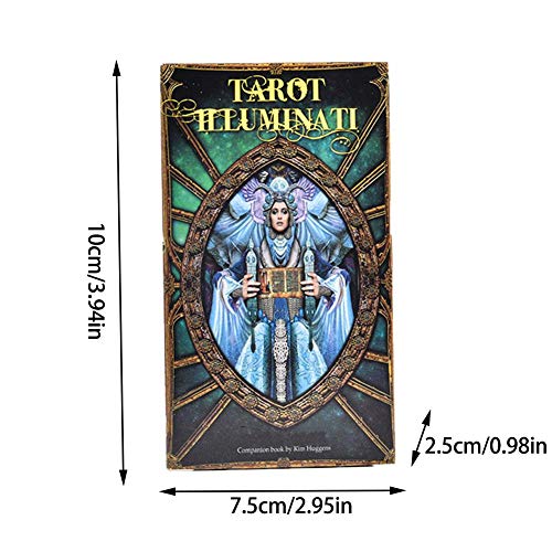 Tarot Illuminati Kit Tarjetas 78 | Combinando Belleza Artística, Profundidad Simbólica Y Vigor Intuitivo, Los Tarot Illuminati Calientan El Alma Y Liberan La Mente, Una Búsqueda Profunda