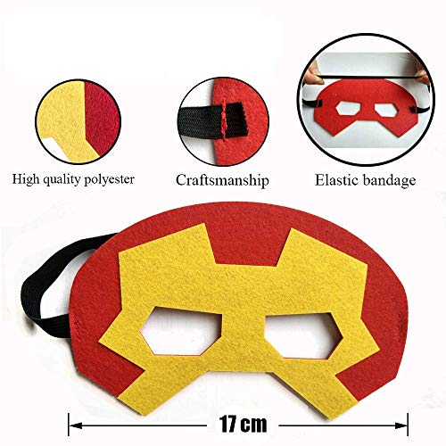 TATAFUN Máscaras de Superhéroe,Suministros de Fiesta de Superhéroes, Máscaras de Cosplay de Superhéroe con Cuerda Elástica Máscaras de Ojos para Niños Mayores de 3 años 35 Piezas