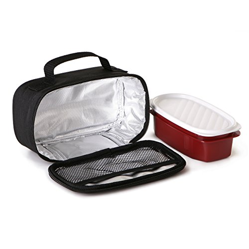 Tatay Urban Food Mini bolsa térmica porta alimentos con fiambrera incluida, Negro, 21.5 x 9 x 12 cm