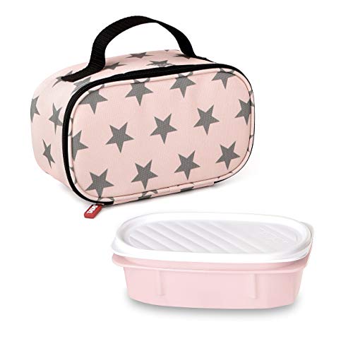 Tatay Urban Food Mini bolsa térmica porta alimentos con fiambrera incluida, Rosa, 21.5 x 9 x 12 cm