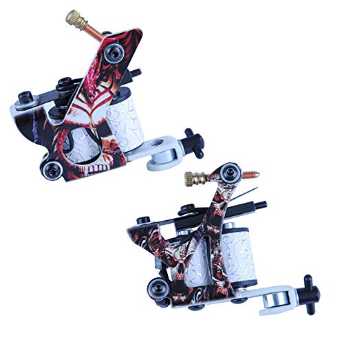 Tatuaje kit completo 2 del arma del tatuaje kits para el revestimiento y sombreado con fuente de alimentación Grips Consejos de tinta de tatuaje artista profesional
