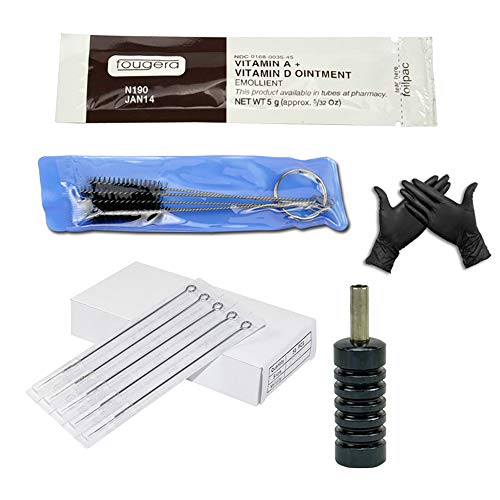 Tatuaje kit completo 2 del arma del tatuaje kits para el revestimiento y sombreado con fuente de alimentación Grips Consejos de tinta de tatuaje artista profesional