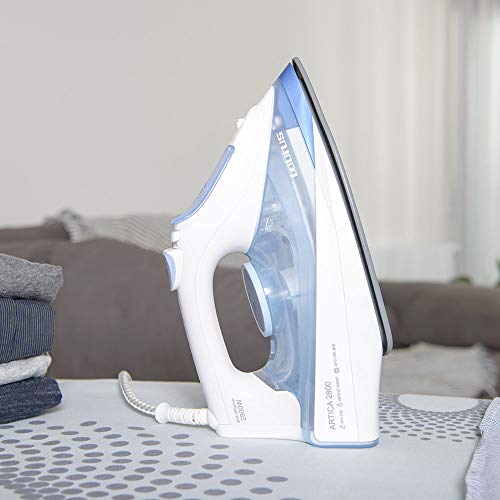 Taurus Agatha 2800 2800-Plancha 2800W, Elimina el 99,9999% de Virus y bacterias, Sistema antical y autolimpieza, antigoteo, Suela de cerámica, Golpe Vapor 170g/min, Plástico, Blanco/Azul