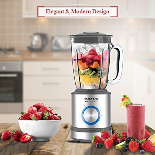 Taurus Optima Magnum Batidora de vaso, 1200 W, 1.75 L, acero inoxidable