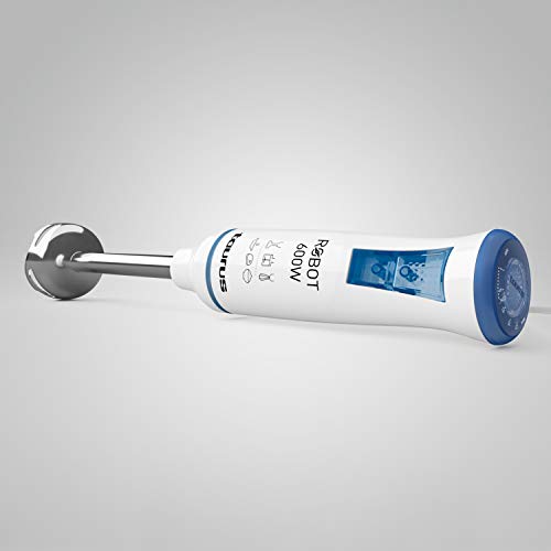 Taurus Robot 600 Plus Batidor Potencia de 600W, 0.5 litros, Blanco/Azul