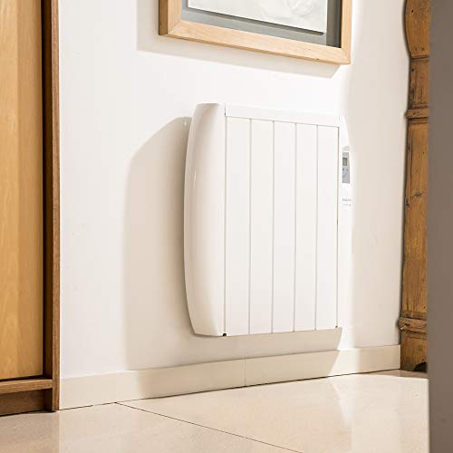 Taurus Tallin 900 - Emisor térmico, tecnología seca, programación diaria-semanal, temperatura hasta 35ºC, funcionamiento confort y económico, Incluye ruedas y soporte pared, 5 elementos, 900W