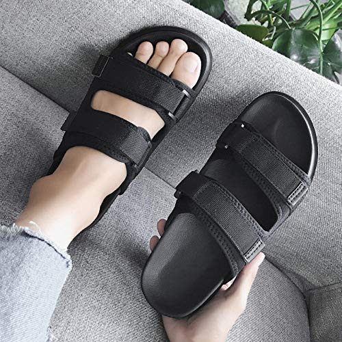 TAYIBO Calzado para Personas diabéticas,Zapatillas para diabéticos, Pulgar en valgo, pies Grandes de Hueso del pie, ensanchamiento ajustable-39_ Negro