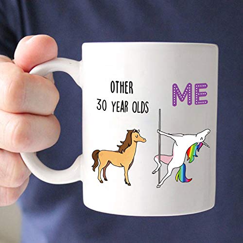 Taza de café de regalo de cumpleaños para mujeres que cumplen 30 años de edad, para mamá, esposa, amiga, hermana, compañera de trabajo (325 ml)