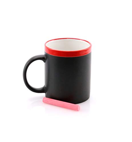 Taza Pizarra de cerámica con Tiza a Tono. Lote de 20 Tazas Colores Variados, Ideal para Que los niños se diviertan desayunando. Regalos cumpleaños, Detalles Infantiles para Eventos.