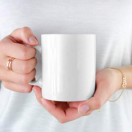 Tazas de té con asa, de cerámica, diseño con texto en inglés "Born for-Anime Years Ago I Said I DO", con doble impresión, cerámica, Blanco, 311,84 g