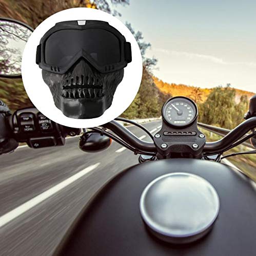 Tbest Gafas Motocross, Gafas de Ciclismo de Casco Desmontables Gafas de Esquí Gafas de Carreras para Mujeres y Hombres para Snowboard Motocicleta Moto (Negro)