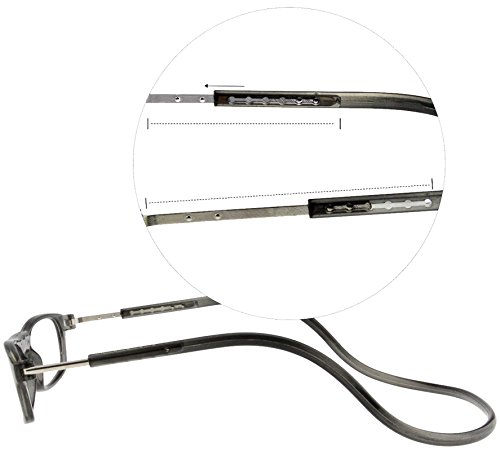 TBOC Gafas de Lectura Presbicia Vista Cansada – Montura Negra Graduadas +1.50 Dioptrías Hombre Mujer Regulables Imantadas Magnéticas Plegables Lentes Aumento Leer Ver Cerca Cuello Cierre Imán