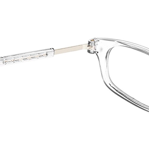 TBOC Pack: Gafas de Lectura Presbicia Vista Cansada – (Dos Unidades) Graduadas +1.00 Dioptrías Montura Transparente y Azul Hombre Mujer Imantadas Plegables Lentes Aumento Leer Ver Cerca Cuello Imán