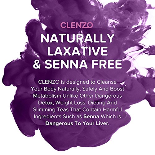 Té Desintoxicante Clenzo, Dieta de 7 a 21 Días Para Limpiar Todo el Cuerpo, el Colon y el Hígado - 11 Ingredientes Herbales Naturales Incluyendo Garcinia Cambogia - Sin Efecto Laxante Detox Tea