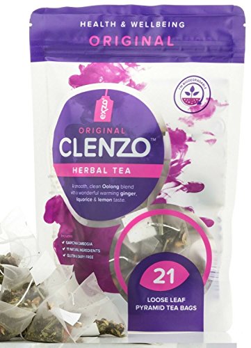 Té Desintoxicante Clenzo, Dieta de 7 a 21 Días Para Limpiar Todo el Cuerpo, el Colon y el Hígado - 11 Ingredientes Herbales Naturales Incluyendo Garcinia Cambogia - Sin Efecto Laxante Detox Tea
