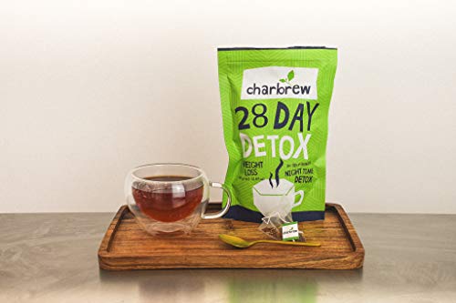 Té Detox Nocturno de Charbrew Té Para Bajar de Peso para 28 Días (Sin Efectos Laxativos)