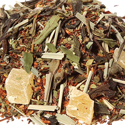 Té Rooibos. Adelgazante. Blend. Con Rooibos Super Grade (38%), mate verde, té verde, té blanco, citronela, piña. Ayuda a Eliminar Líquidos. Antioxidante. 100 g.