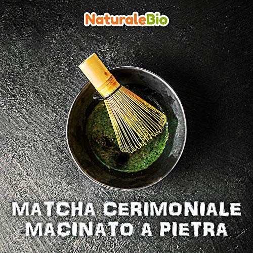 Té Verde Matcha Orgánico Ceremonial En Polvo. Biológico Japonés De 1 Grado. Matcha Bio Grado Ceremonia. Ecológico Producido En Japón, Uji, Kyoto. Para Beber, En a Cocina Y Con Latte. Lata De 30g