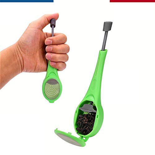 TEAFUZ - Juego de 2 infusores de té con filtro y desagüe para garantizar un mínimo de depósitos en la taza - Difusor de té o té de hierbas en bolsa o a granel[30 días satisfechos o reembolsados].