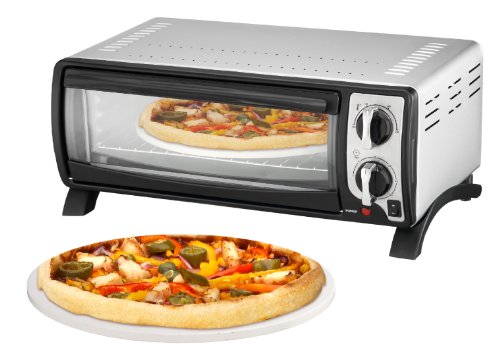 Team Kalorik TKG MBO 1000 Horno con piedra para pizzas, Metal, Plateado