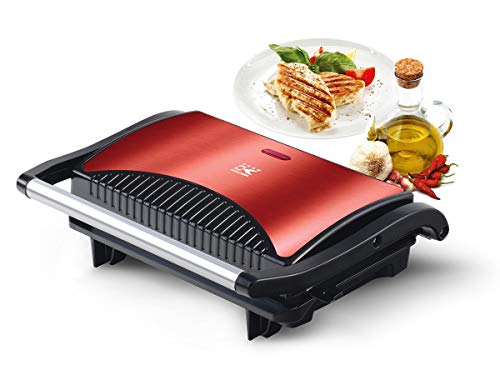 Team Kalorik TKG SWM 1050 R - Sandwichera eléctrica (700 W), color rojo metálico