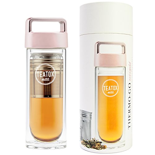 TEATOX Thermo-Go 330ml termo de vidrio (Roségold)