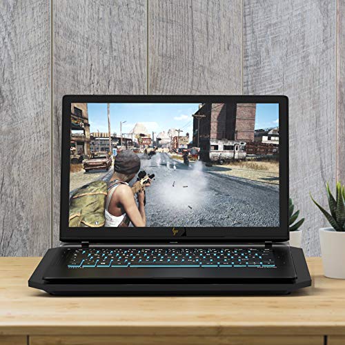 TECKNET Base de Refrigeración Gaming Ordenador Portátil hasta 19 Pulgadas, 6 Ventiladores Silenciosos y Potencias con LED Azul, 2USB 2 Niveles de Altura Ajustable