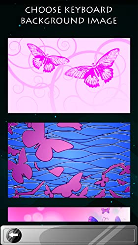 Teclados de mariposas rosadas