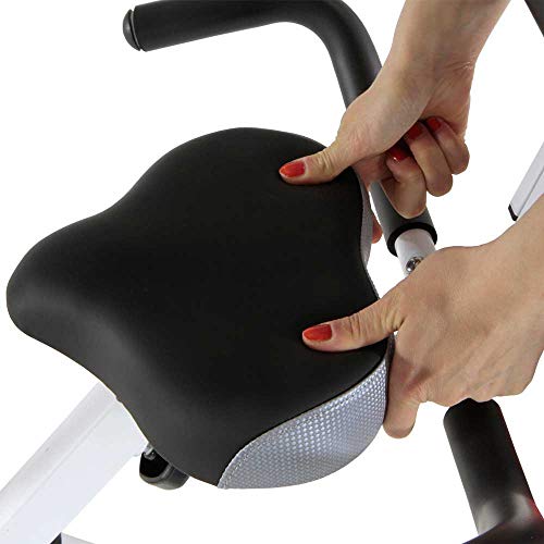 Tecnovita by BH Bicicleta estática Plegable Back FIT YF91 Sillín con Respaldo. Sistema de Freno magnético. Monitor LCD fácil Uso