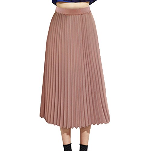 TEERFU - Falda Plisada para Mujer, Verano, Bohemio, Falda de línea A, Talla L