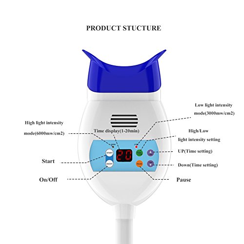 Teeth Whitening Kit, 2 tipos Dental Cold Light LED Zahnweiß-Maschine escritorio Zahnbleichlampe