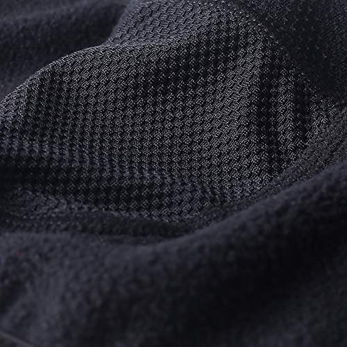 TEFITI - Pasamontañas de forro polar cortavientos para motocicleta, ciclismo, esquí, senderismo, correr, color negro (grueso), Hombre, color Negro2, tamaño talla única