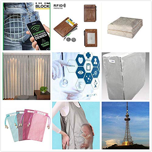 Tejido De Fibra De Plata 100% Protección contra Radiación EMF para Ropa Transpirable Y Tejido Seguro para El Cuerpo(Size:1.5 * 8m)