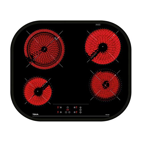 Teka | Placa Vitrocerámica | Modelo TC 6400 | 4 zonas Touch Control | Negro | 60CM