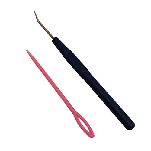 Telar Circular (6 Piezas) - 4 Plástico Telar Circular (14cm, 19cm, 24cm, 29cm), 1 Aguja y 1 Ganchillo Gancho con Instrucciones - Perfecto para Tejedores Principiantes y Profesionales