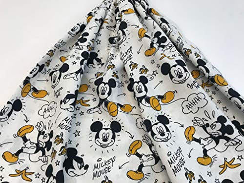 telas mickey mouse platanos 100% popelina algodón