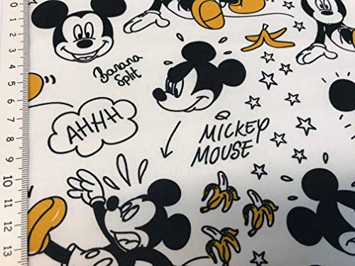 telas mickey mouse platanos 100% popelina algodón