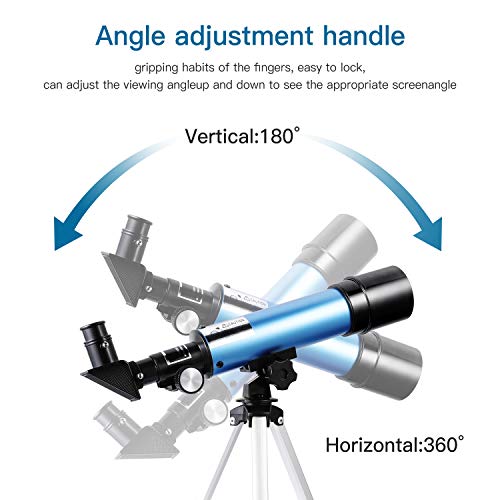 Telescopio Astronómico para Niños 90X HD Refractor de Ciencia Educativa con Trípode para Niños Principiantes – Uverbon