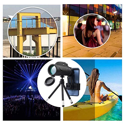 Telescopio monocular 80 x 100 de alta potencia, monocular resistente al agua, compacto, lente óptica monocular, telescopio, telescopio para caza, camping, deportes al aire libre