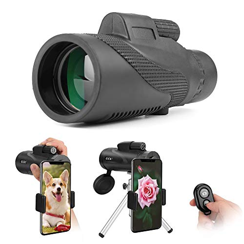 Telescopio monocular de 12 x 50 telescopio telescópico de alta potencia lente FMC impermeable y antiniebla y prisma Bak4 con trípode para observación de aves caza senderismo acampada