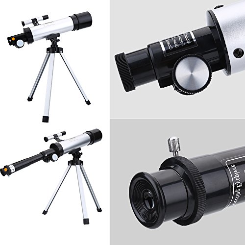 Telescopio monocular de Alta definición 90X Refractor astronómico telescopio Espacial Refractor Telescopio portátil con trípode de Aluminio, Gran Accesorio para entusiastas astronómicos