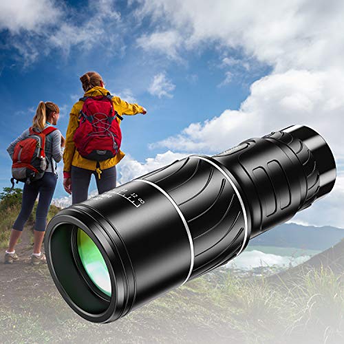 Telescopio monocular, HD 16x52 Alto Voltaje con trípode con soporte para teléfono inteligente para adultos Impermeable Vision nocturna Enfoque para observación de aves, acampar, viajar