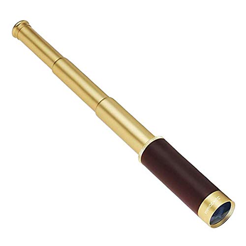 Telescopio monocular Retro Pirata 25 x 30 mm Mini Monocular, Urbetter Ajustable Empujar Tirador de Mano Impermeable Bolsillo monocular telescopio Bolsa de Transporte para niños Scouts