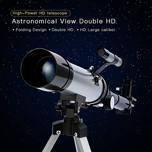 Telescopio Refractor Astronómico Zoom HD para Observación Al Aire Libre Monocular Espacio Telescopio con Trípode para niños, Principiante -Ranipobo