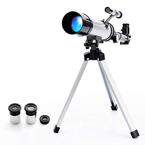 Telescopio Refractor Astronómico Zoom HD para Observación Al Aire Libre Monocular Espacio Telescopio con Trípode para niños, Principiante -Ranipobo